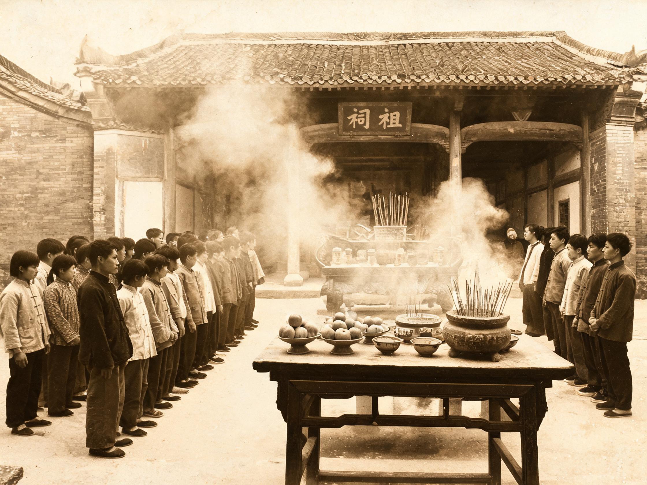 宗祠祭祖 · 清明大典（1990 年代）